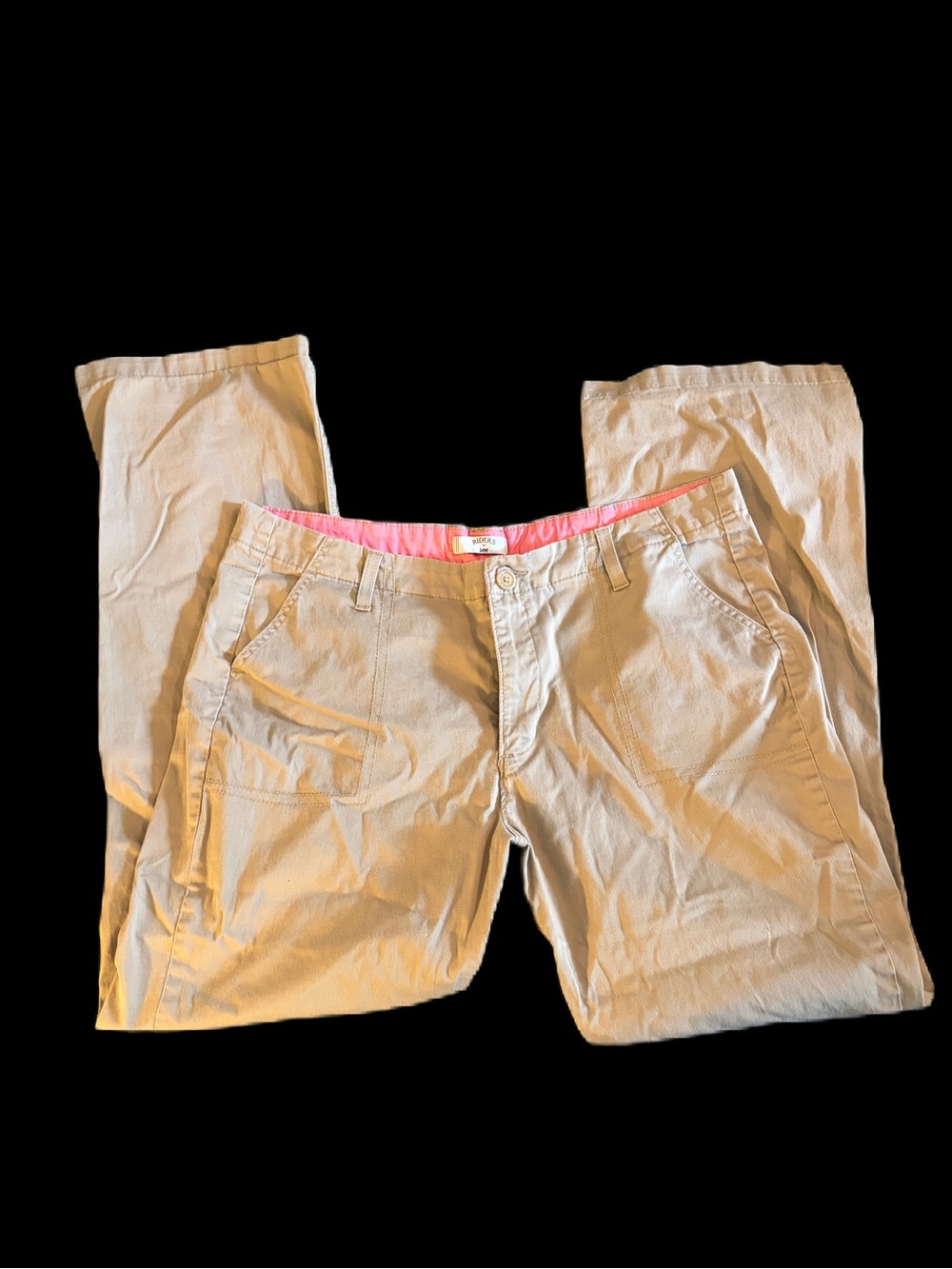 Riders by Lee Women’s 18M Khaki Tan Straight Leg Utility Pants Stretch